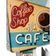 Enseigne Flèche LED : CAFE COFFEE SHOP, H 59 cm
