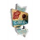 Enseigne Flèche LED : CAFE COFFEE SHOP, H 59 cm