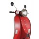 Déco Murale Rétro : Scooter Vespa, Mod Rouge, H 90 cm