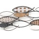 Déco murale mer : Banc de poissons, Métal & Bois, L 90 cm