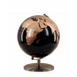 Décoration Globe terrestre moderne noir, Modèle Black Exclusiv, H