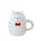 Grand Mug Chat fantaisie en Faïence, H 11 cm