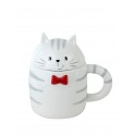 Grand Mug Chat fantaisie en Faïence, H 11 cm