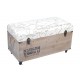 Grancd Coffre vintage en bois Mdf, Modèle Paris-New-York, L 80 cm