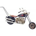 Moto en métal Type Chopper, Collection 2019, L 27 cm, Couleur Bleu