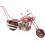 Moto en métal Type Chopper, Collection 2019, L 27 cm, Couleur Rouge