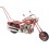 Moto en métal Type Chopper, L 27 cm, Couleur Rouge