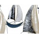Déco Murale Bateaux : Régate 3 Bateaux & 2 mouettes, Blue & Silver, L 55 cm