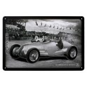 Plaque 3D métal Mercedes : Silver Arrows, L 30 x 20 cm