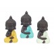 Figurine Mini Bouddha Zen, Mod. Jaune, Collection Color Line, H 12 cm