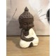 Figurine Mini Bouddha Zen, Mod. Blanc, Collection Color Line, H 12 cm