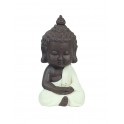 Figurine Mini Bouddha Zen, Mod. Blanc, Collection Color Line, H 12 cm