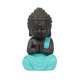 Figurine Mini Bouddha Zen, Mod Bleu, Collection Color Line, H 15 cm