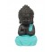 Figurine Mini Bouddha Zen, Mod Bleu, Collection Color Line, H 15 cm