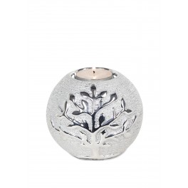 Bougeoir design céramique, Modèle Silver Tree, H 8,5 cm