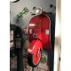 Déco Murale Rétro : Scooter Vespa, Mod Rouge, H 90 cm