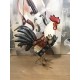 Le Coq en métal, Modèle Gris anthracite, H 50 cm