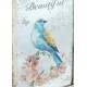 Boite Livre Mdf & Miroir, Modèle Beautiful Bird, H 24 cm