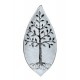 Coupe feuille en céramique, Modèle Silver Tree, L 38 cm