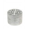 Boite ronde en céramique, Modèle Silver Tree, Diam 13,5 cm