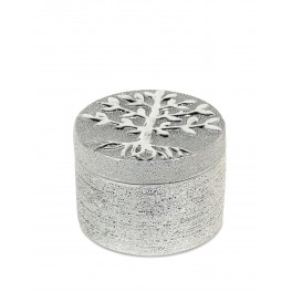 Boite ronde en céramique, Modèle Silver Tree, Diam 13,5 cm