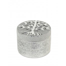 Boite ronde en céramique, Modèle Silver Tree, Diam 13,5 cm