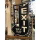 Déco murale métal : Enseigne EXIT, Modèle Noir, H 80 cm