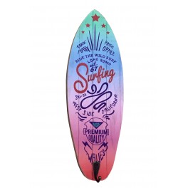 Patère Planche de Surf Murale : Mod Surfing, H 30 cm