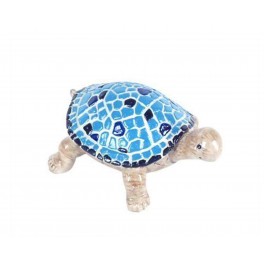 Statuette Tortue Bleue, Collection Marina, L 12 cm