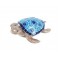 Statuette Tortue marine Bleue, Collection Marina, L 11 cm