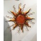 Soleil décoratif Mural, Collection Kolor, Orange & Jaune, Diam 37 cm