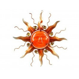 Soleil décoratif Mural, Collection Kolor, Orange & Jaune, Diam 37 cm