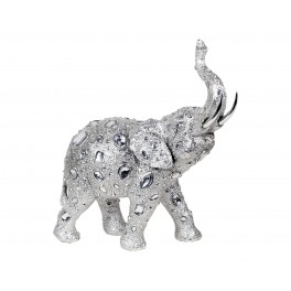 Statuette Eléphant Design : Modèle Silver Drop, H 28 cm