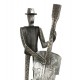 Statuette Design : Le Contrebassiste, Collection Industrielle, H 33 cm