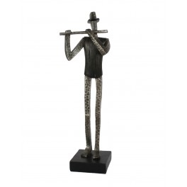 Statuette Design : Le Flutiste, Collection Industrielle, H 31 cm