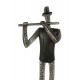 Statuette Design : Le Flutiste, Collection Industrielle, H 31 cm