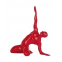 Sculpture Design Résine : Ascension, Mod Rouge Rubis, H 40 cm