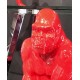 Statuette Gorille Design, Finition Rouge laqué, H 41 cm
