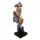 Sculpture Homme Fer : Le Silence multicolore sur socle, H 70 cm