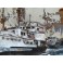 Tableau Métal 3D : Bateau Yacht rétro, Modèle Industriel, L 100 cm
