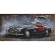 Tableau sur Bois & Métal 3D : Mercedes 300 SL Papillon, L 120 cm