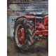Tableau sur Bois & Métal 3D : Le tracteur rouge, L 120 cm