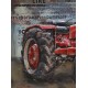 Tableau sur Bois & Métal 3D : Le tracteur rouge, L 120 cm