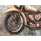 Tableau en Métal 3D : Face avant Moto Vintage & Voyage, L 100 cm