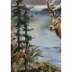 Tableau sur Métal 3D : Rivière aux cerfs, L 100 cm