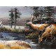 Tableau sur Métal 3D : Rivière aux cerfs, L 100 cm