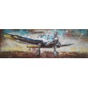 Tableau sur Bois & Métal 3D XL : L'avion de combat Spitfire, L 180 cm