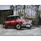 Tableau sur Bois & Métal 3D : L'Austin Mini Cooper S, Rouge & Blanche, L 80 cm