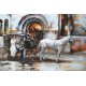 Tableau sur Métal 3D : Sortie en calèche, L 120 cm