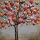 Tableau en Métal 3D : L'arbre à coeurs multicolores, L 60 cm